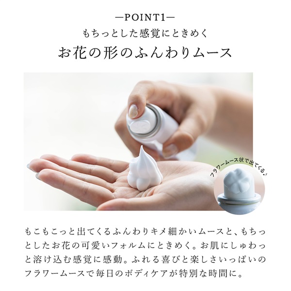SuiRichAroma ボタニカルシルキーボディムース（プルメリア＆リリーの香り） 詳細画像