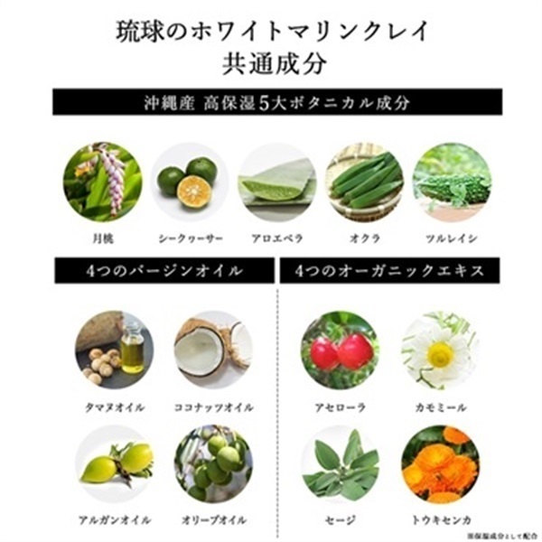 琉球のホワイトマリンクレイ洗顔石鹸(スコールの香り)スパウトパウチ130g 詳細画像