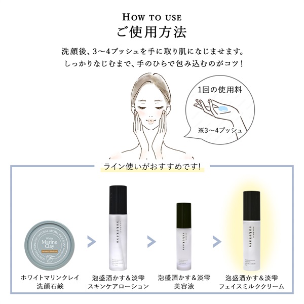 SuiRichAroma 泡盛酒かす＆淡雫フェイスミルククリーム（しっとり）酒かす＆カーブチーの香り 詳細画像